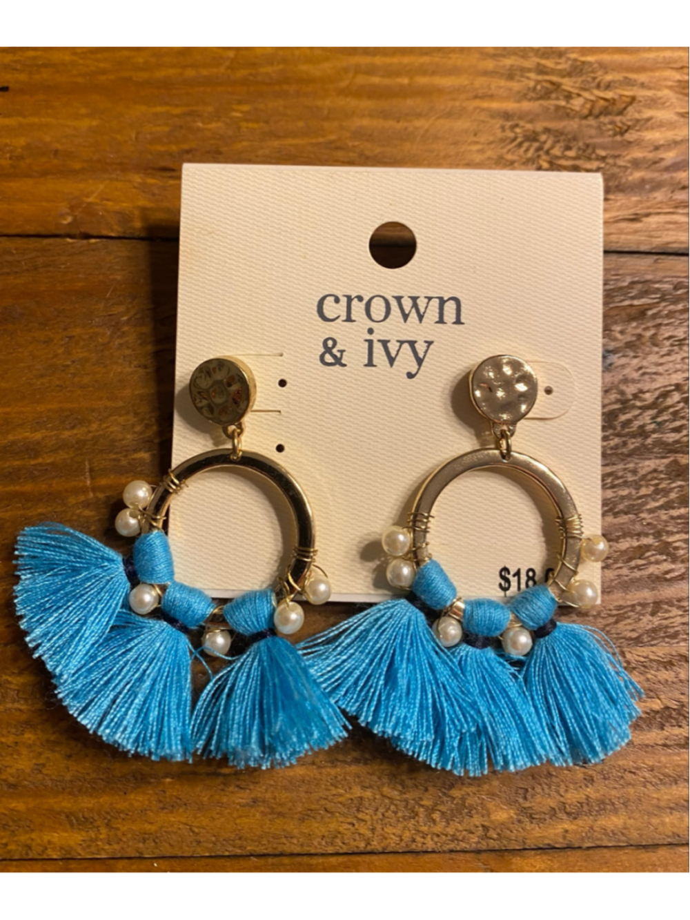 Crown & Ivy Gateway to Bali NWT earrings blue dangly
